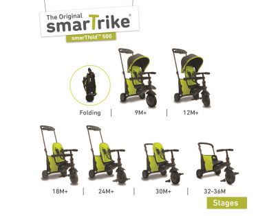 Smart Trike Tříkolka 7 v 1 Smartfold 500 zelená