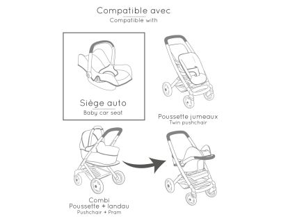 Smoby Autosedačka Maxi-Cosi pro panenky béžová