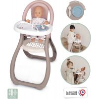 Smoby Baby Nurse Jídelní židlička pro panenky béžová 2