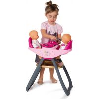 Smoby Baby Nurse Jídelní židlička pro panenky dvojčata 2