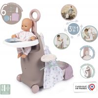 Smoby Baby Nurse Nursery kufřík 3 v 1 béžový 2