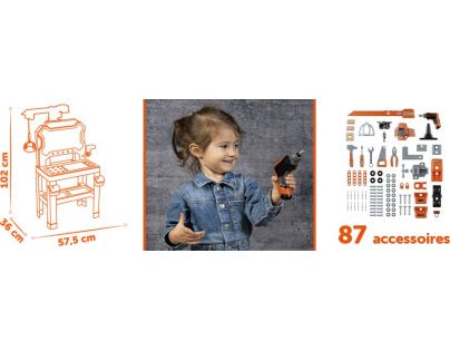 Smoby B&D Velká pracovní dílna s jeřábem