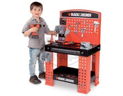 Smoby 500204 - Black&Decker Velká dílna s aku vrtačkou