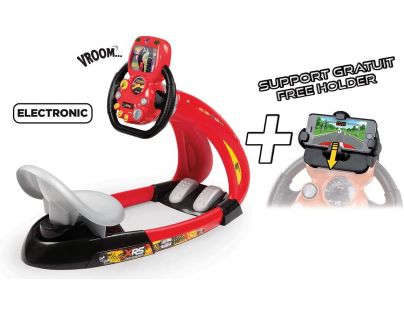 Smoby Cars 3 Trenažér V8 Driver s držákem pro Smartphone