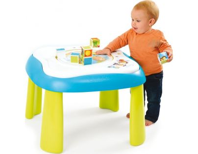 Smoby Cotoons Multifunkční hrací stůl se sedátkem - Modrý