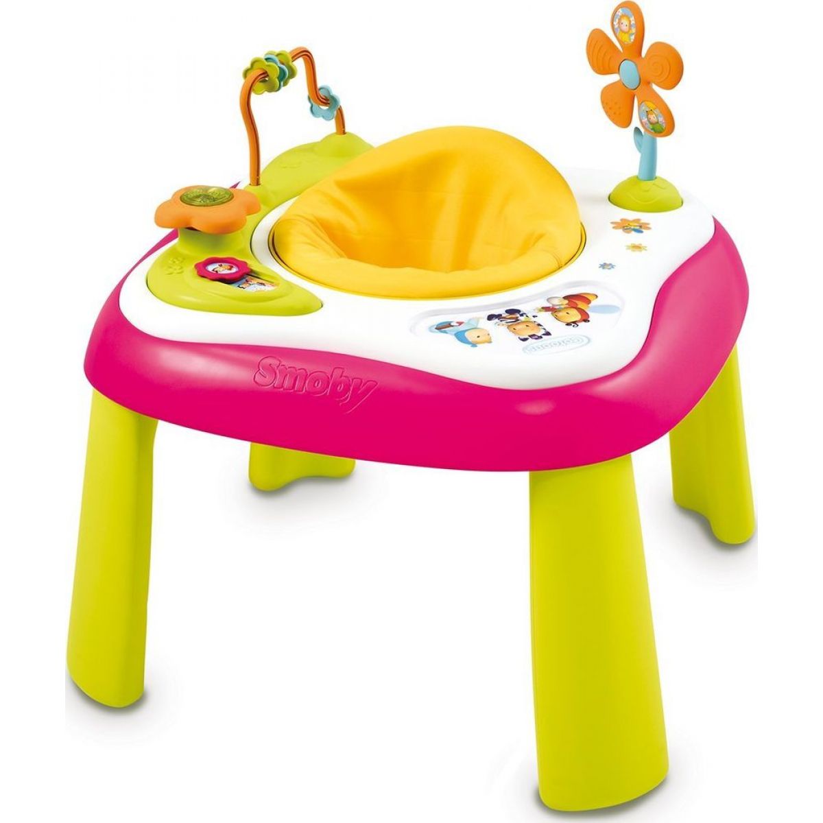 Smoby Cotoons Multifunkční hrací stůl se sedátkem - Růžový