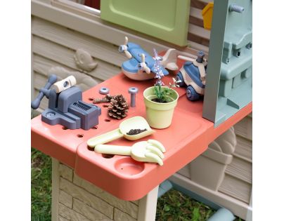 Smoby Domeček Life Nature s dílnou pro kutily