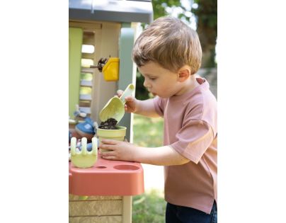 Smoby Domeček Life Nature s dílnou pro kutily