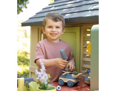Smoby Domeček Life Nature s dílnou pro kutily