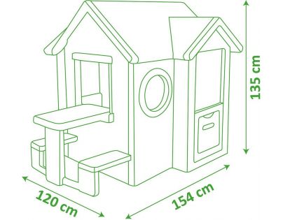 Smoby Domeček My House s piknikovým stolem
