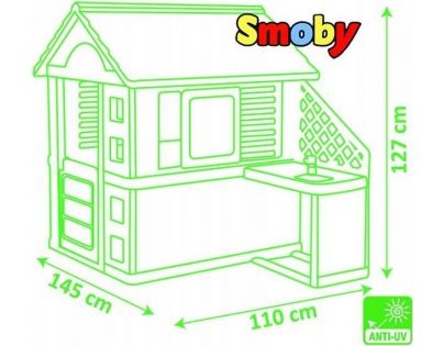 Smoby Domeček Nature s kuchyní