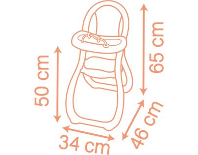 Smoby Jídelní židlička pro panenky