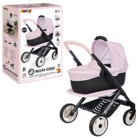 Smoby Kombinovaný kočárek Maxi Cosi pro panenky světle růžový