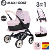 Smoby Kombinovaný kočárek Maxi Cosi pro panenky světle růžový 3