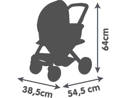 Smoby Kombinovaný kočárek Maxi Cosi pro panenky světle růžový