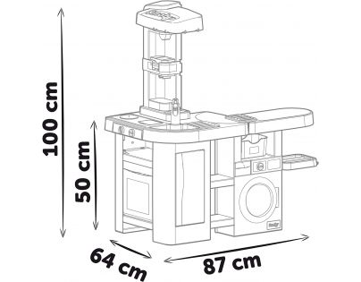 Smoby Kuchyňka Tefal s pračkou 2 v 1