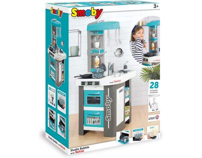 Smoby Kuchyňka Tefal Studio Bubble modrošedá elektronická