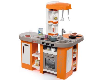 Smoby Kuchyňka Tefal Studio XL Bubble oranžovošedá elektronická - Poškozený obal