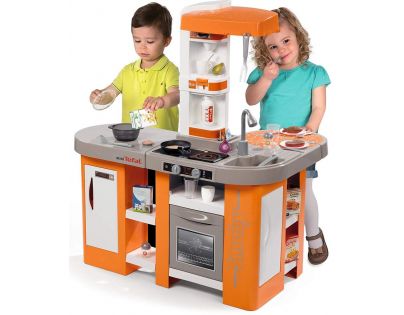 Smoby Kuchyňka Tefal Studio XL Bubble oranžovošedá elektronická - Poškozený obal