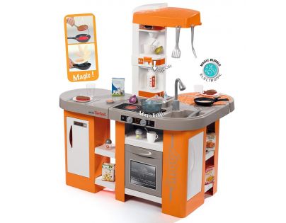 Smoby Kuchyňka Tefal Studio XL Bubble oranžovošedá elektronická - Poškozený obal