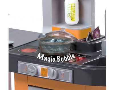 Smoby Kuchyňka Tefal Studio XL Bubble oranžovošedá elektronická - Poškozený obal