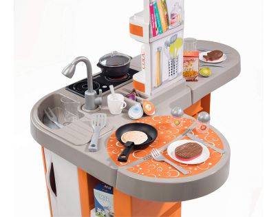 Smoby Kuchyňka Tefal Studio XL Bubble oranžovošedá elektronická - Poškozený obal