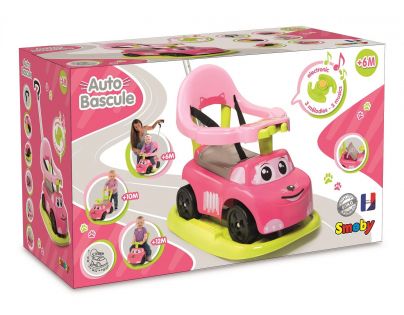 Smoby Odrážedlo Auto Bascule růžové
