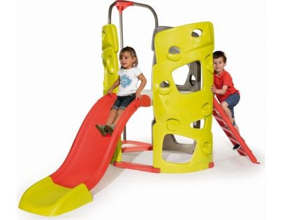 Smoby Prolézačka se skluzavkou a tyčí 150 cm