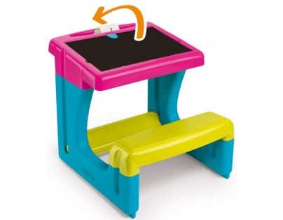 Smoby Psací stůl s lavicí Růžová