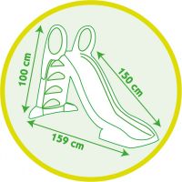 Smoby Skluzavka KS 150cm s vlhčením tyrkysová a zelená 4