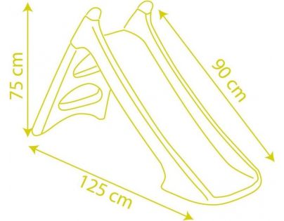 Smoby Skluzavka XS béžovozelená skluzná plocha 90 cm