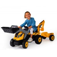 Smoby Šlapací traktor Builder Max s bagrem a vozíkem 710304 3