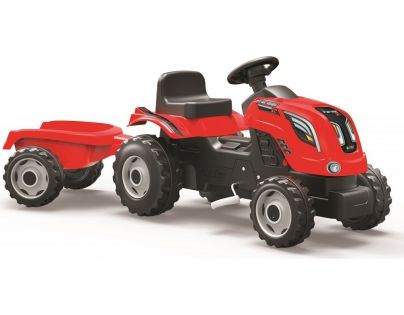 Smoby Šlapací traktor Farmer XL červený s vozíkem