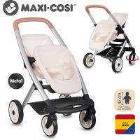 Smoby Sportovní kočárek pro panenky dvojčata Maxi Cosi béžový 3