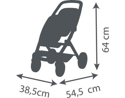 Smoby Sportovní kočárek pro panenky dvojčata Maxi Cosi béžový
