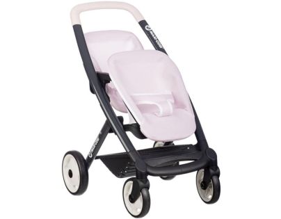 Smoby Sportovní kočárek pro panenky dvojčata Maxi Cosi sv. růžový