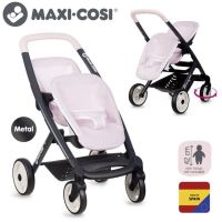 Smoby Sportovní kočárek pro panenky dvojčata Maxi Cosi sv. růžový 2