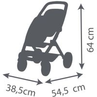 Smoby Sportovní kočárek pro panenky dvojčata Maxi Cosi sv. růžový 3