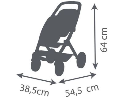 Smoby Sportovní kočárek pro panenky dvojčata Maxi Cosi sv. růžový