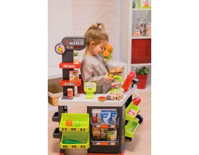 Smoby Supermarket s nákupním vozíkem a množstvím příslušenství