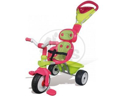 Smoby Tříkolka Baby Driver Confort stříška, zeleno- růžová 434118