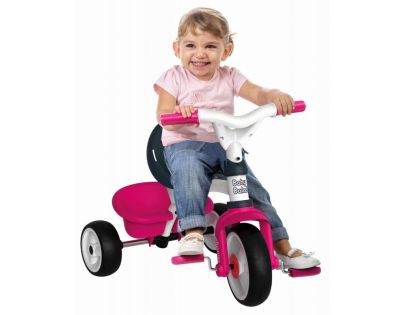 Smoby Tříkolka Baby Balade 2 3v1 růžová