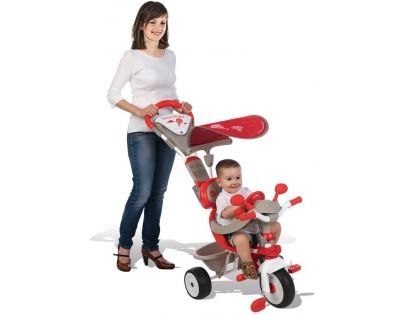 Smoby Tříkolka Baby Driver Confort červenošedá - Poškozený obal