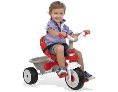 Smoby Tříkolka Baby Driver Confort červenošedá - Poškozený obal