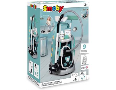 Smoby Vozík uklízecí s vysavačem tyrkysový