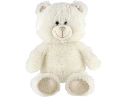 Teddies Snílek medvěd bílý plyš 40 cm na baterie