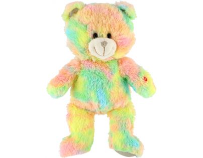 Teddies Snílek medvěd duhový plyš 40 cm na baterie