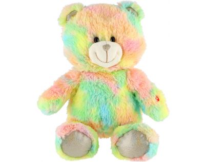 Teddies Snílek medvěd duhový plyš 40 cm na baterie