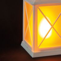 Solight LED vánoční lucerna bílá, 20cm, časovač, 2x AA 6