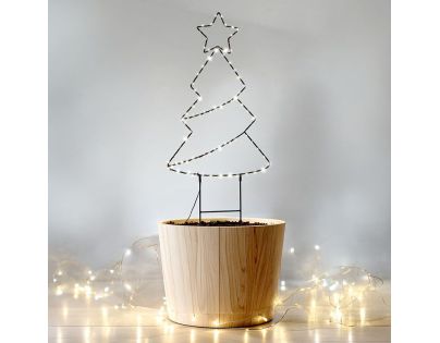 Solight LED venkovní dekorace vánoční stromeček, 85x LED, časovač, 68cm, 3x AA